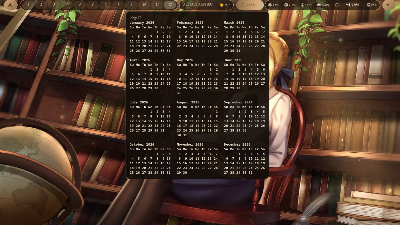 Calendar Full Year
